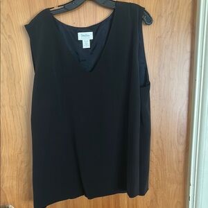 Silk Black Sleeveless Top